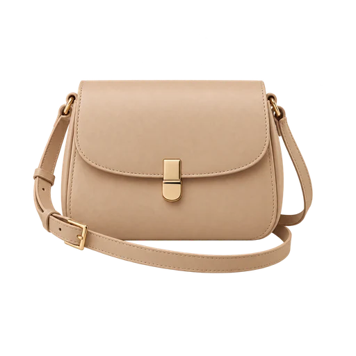 Bolsa transversal bege — Aurora Ateliê