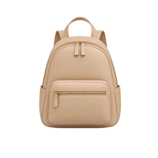 Mochila feminina bege — Aurora Ateliê